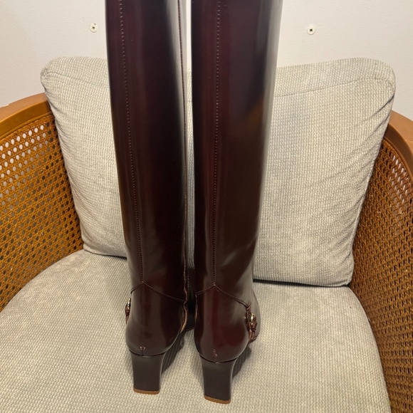 Reformation Gaelle Knee Boots in Ruby - Picture 9 of 10